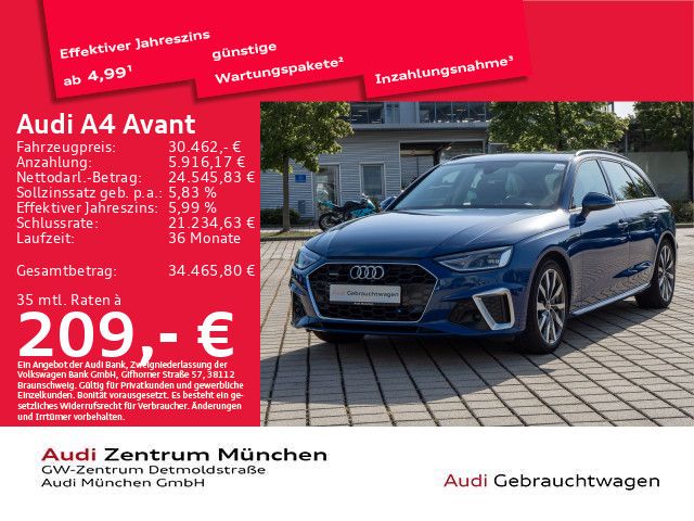 Bild des Angebotes Audi A4 Avant 40 TDI qu. S tronic S line HuD/Navi/Vir
