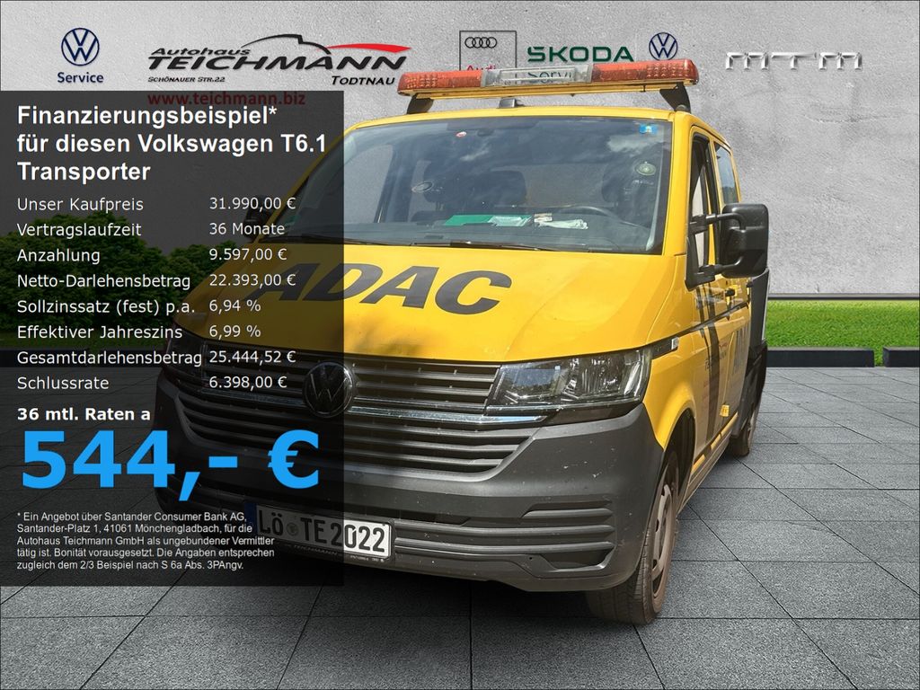 Bild des Angebotes Volkswagen T6.1 Transporter Pritsche Doppelkabine lang 4M A