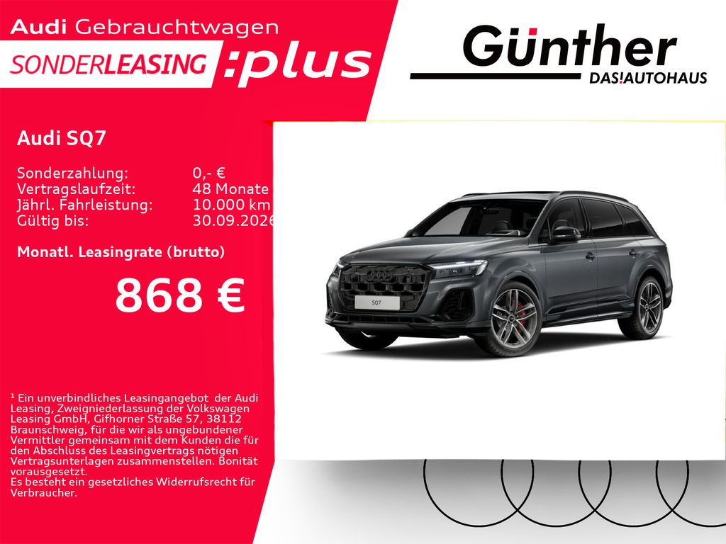 Bild des Angebotes Audi SQ7 +WINTERRÄDER+7 SITZER+AHK+360 KAMERA+PANORAM
