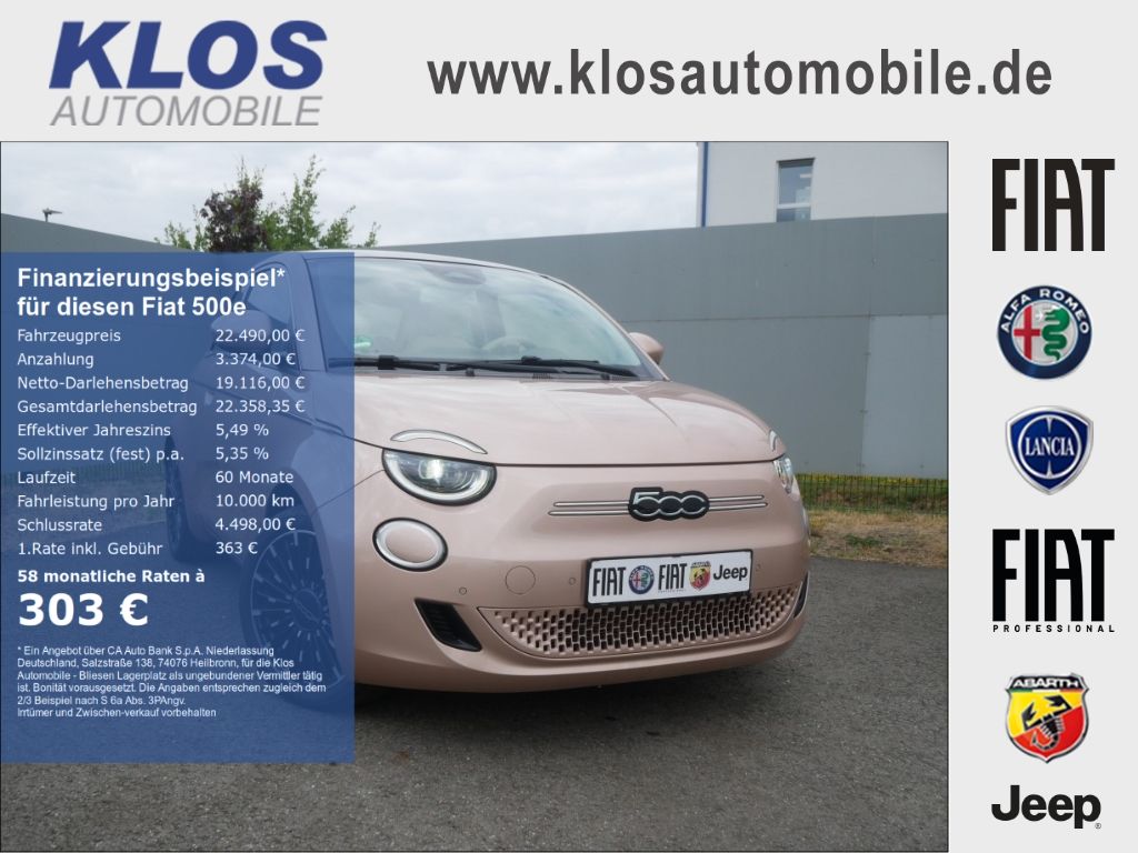 Bild des Angebotes Fiat 500e BY BOCELLI AT 42 Kwh 118PS LED NAVI WINTER