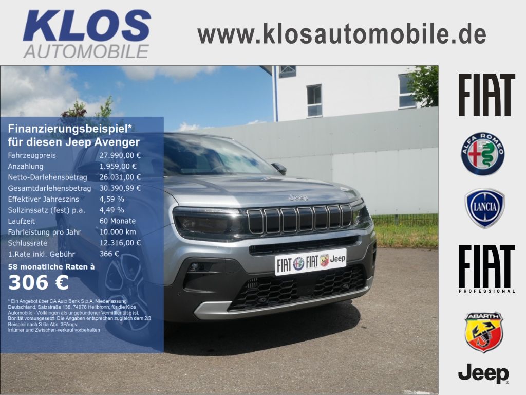 Bild des Angebotes Jeep Avenger SUMMIT e-Hybrid 1.2 110 PS DCT6 SCHIEBED