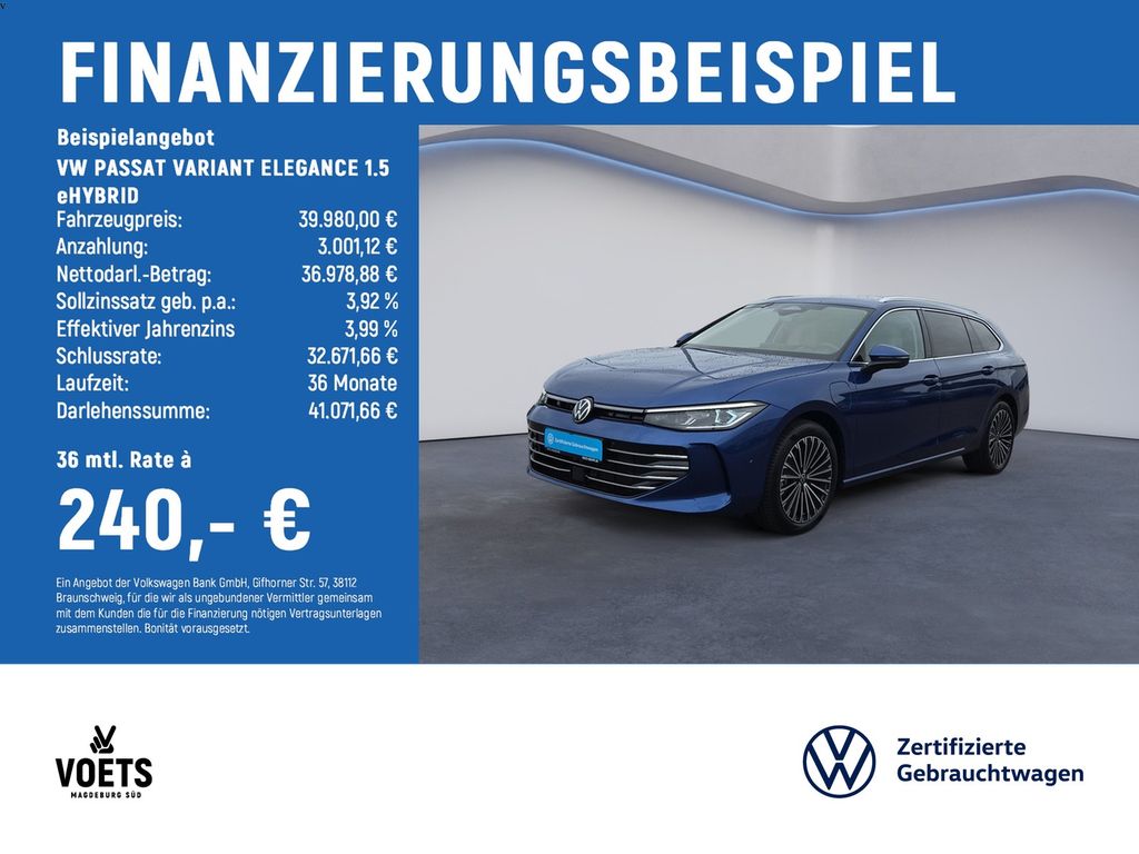 Bild des Angebotes Volkswagen PASSAT VARIANT ELEGANCE 1.5 eHYBRID LED+AHK+AREA