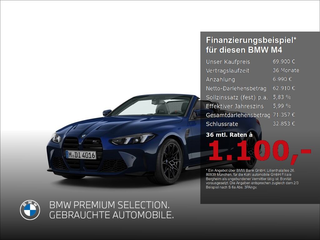 Bild des Angebotes BMW M4 Competition Cabrio xDrive Parking Assistant P