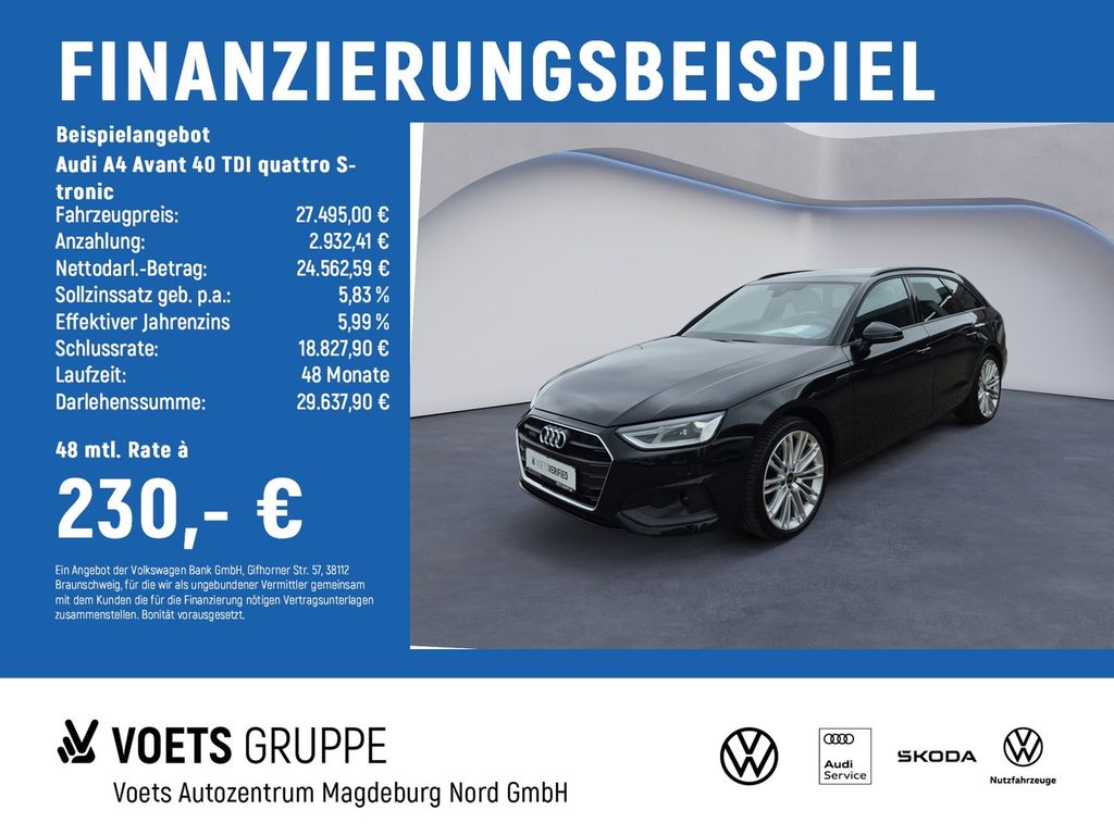 Bild des Angebotes Audi A4 Avant 40 TDI quattro S-tronic LED+NAVI+GRA+