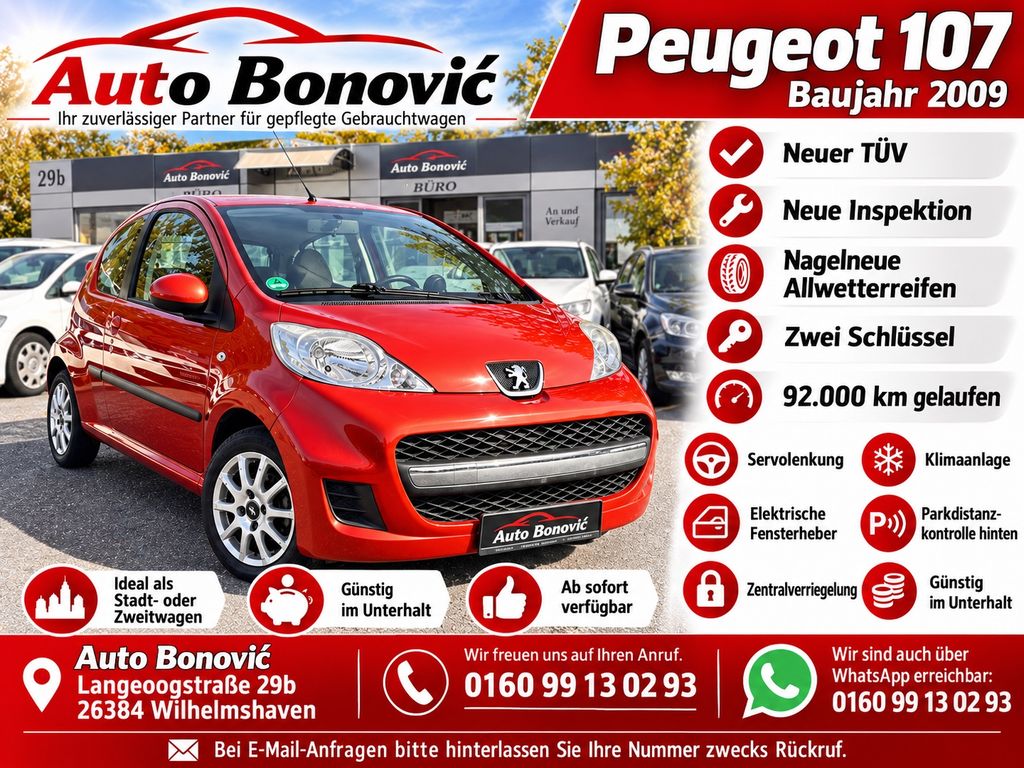 Bild des Angebotes Peugeot 107 Filou Tüv Neu, Batterie+Ölservice NEU