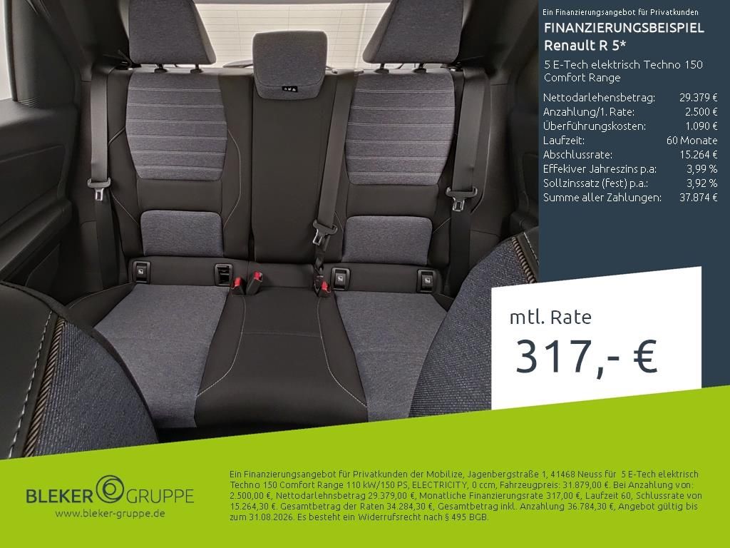 Bild des Angebotes Renault R 5 5 E-Tech elektrisch Techno 150 Comfort Rang