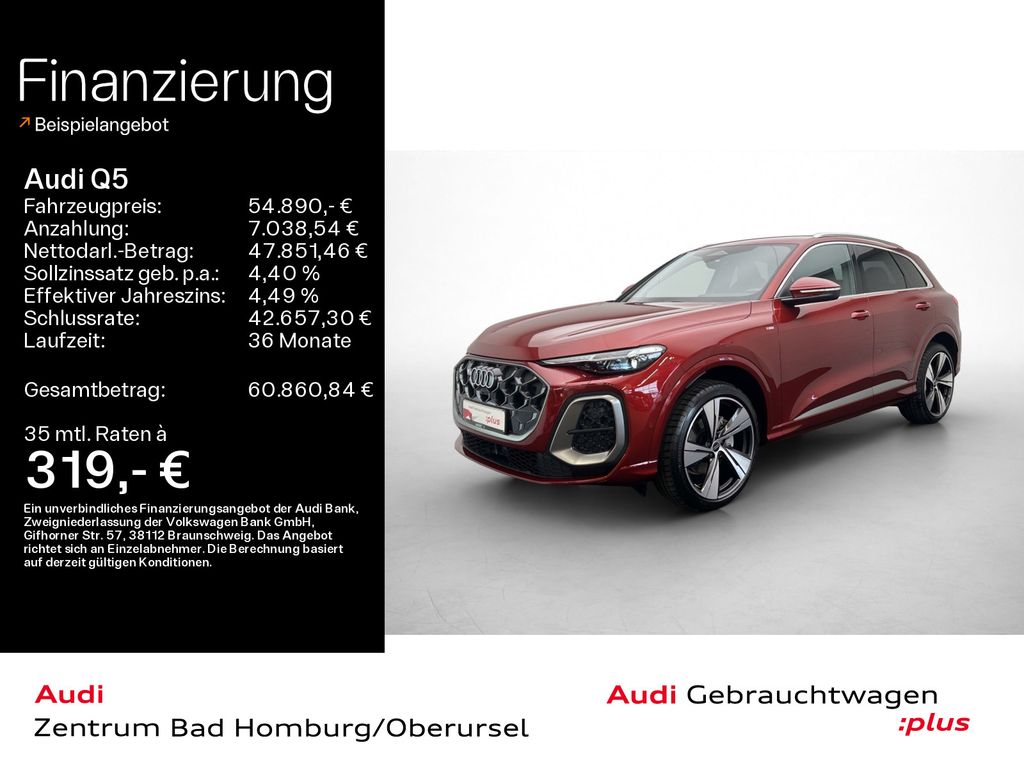 Bild des Angebotes Audi Q5 40 TFSI qu 2x S line S tro*B&O*HUD*LED+*Virtu