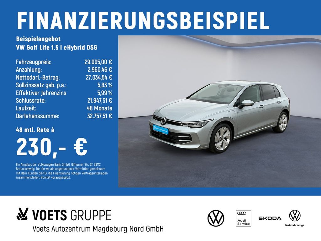 Bild des Angebotes Volkswagen Golf Life 1.5 l eHybrid DSG LED+NAVI+DAB+ACC