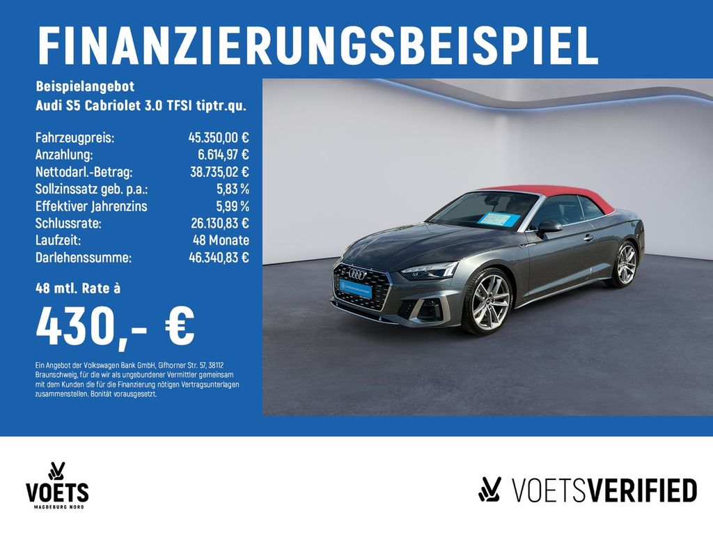 Bild des Angebotes Audi S5 Cabriolet 3.0 TFSI tiptr.qu. MATRIX+B&O+GRA