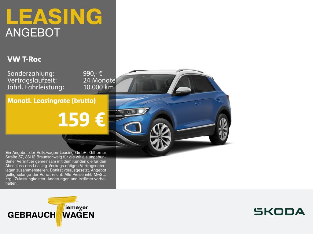 Bild des Angebotes Volkswagen T-Roc 1.0 TSI STYLE AHK KAMERA BUSINESS SITZHZG