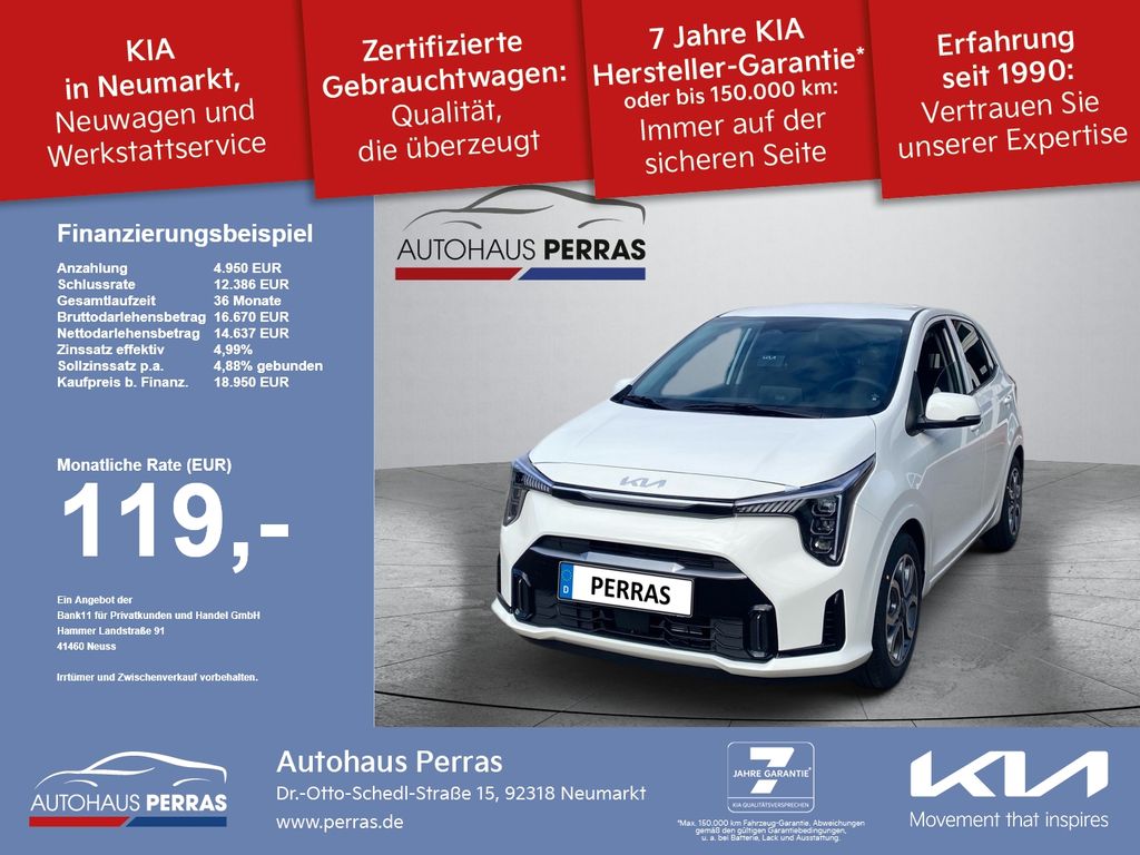 Bild des Angebotes Kia Picanto 1.2 Spirit Navi Carplay Rükfahrkamera, L