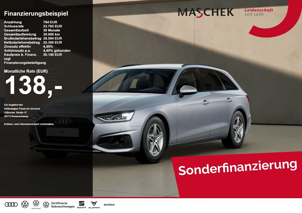 Bild des Angebotes Audi A4 Avant 30 TDI S tronic AHK ACC *Garantie 2030*