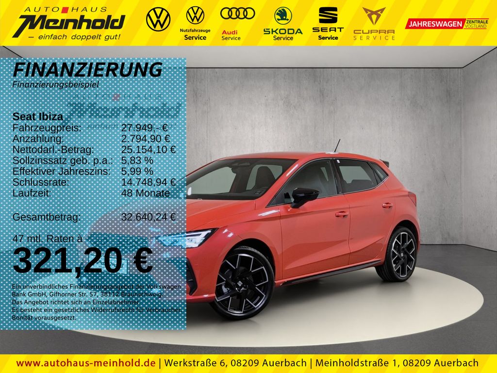 Bild des Angebotes Seat Ibiza 1.5 TSI DSG FR Black Edition,10 J Garantie