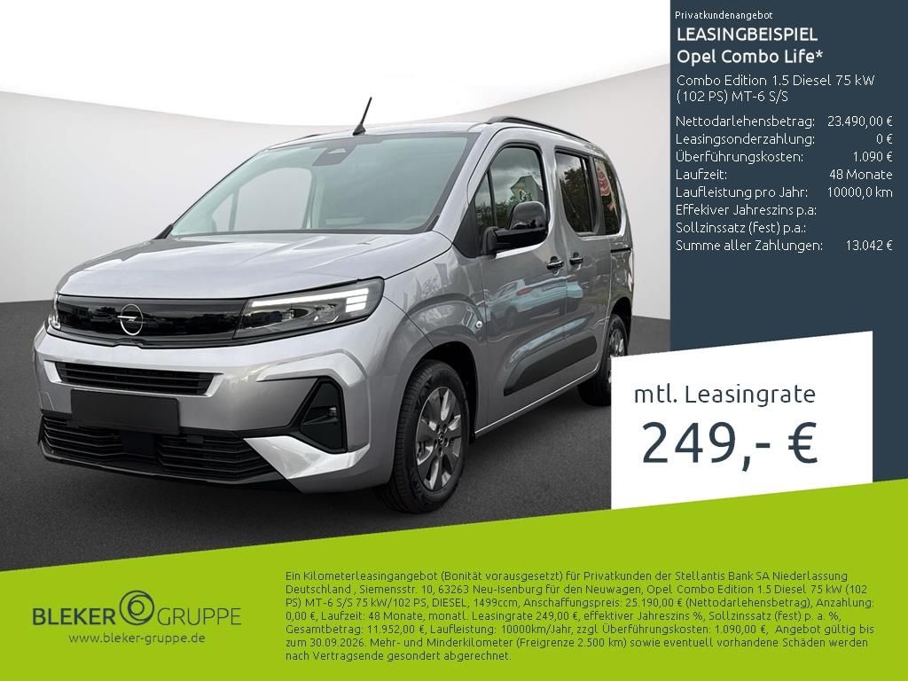 Bild des Angebotes Opel Combo Edition 1.5 Diesel 75 kW (102 PS) MT-6 S/