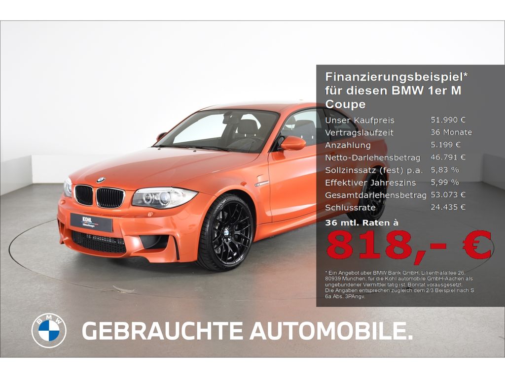 BMW 1er M Coupe Sportsitze M-Technik Fahrwerk Schalt