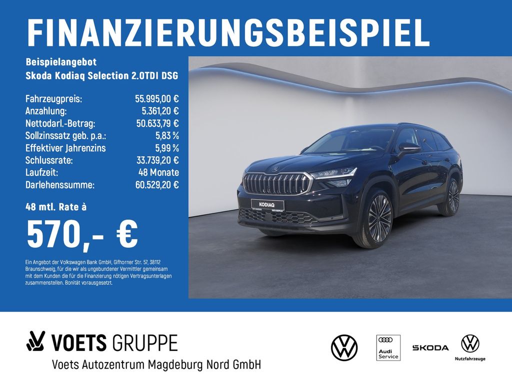 Bild des Angebotes Skoda Kodiaq Selection 2.0TDI DSG LED+NAVI+AHK+ACC+KAM