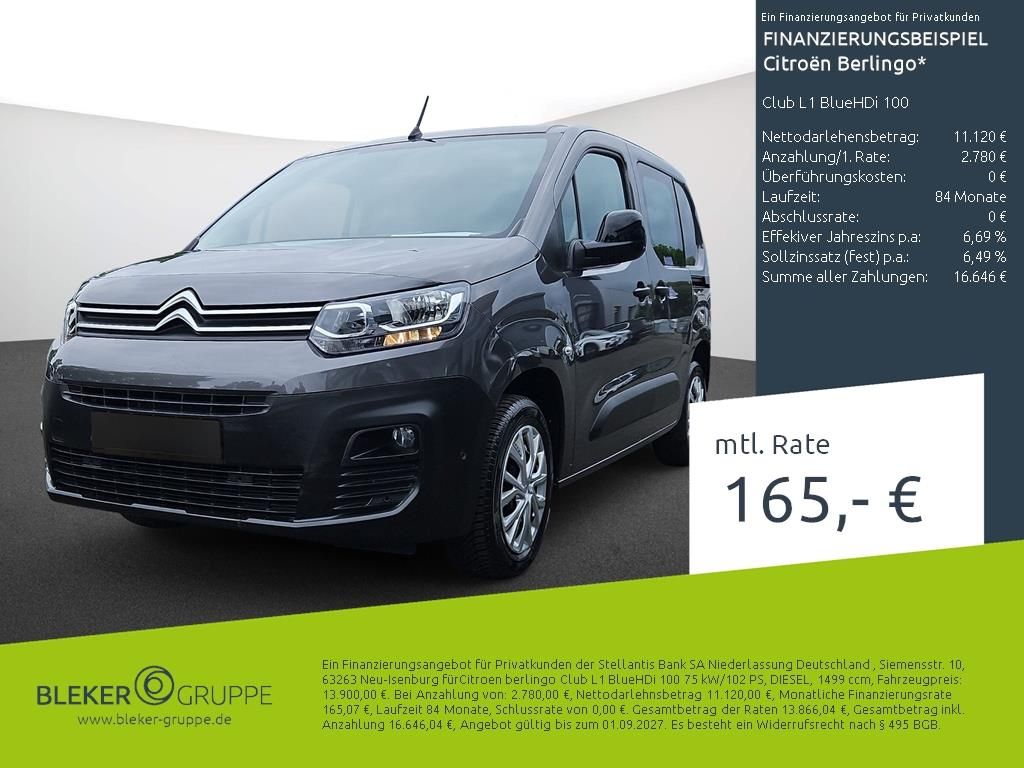 Bild des Angebotes Citroën Berlingo Club L1 BlueHDi 100