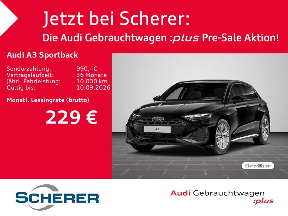 Bild des Angebotes Audi A3 Sportback S line TFSI  S tronic MMI+ KAMERA B