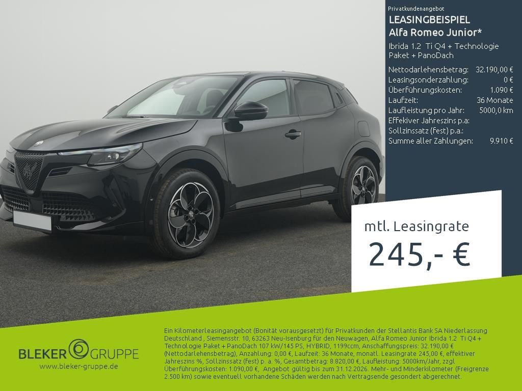 Alfa Romeo Junior Ibrida 1.2 Ti Q4 + Technologie Paket +