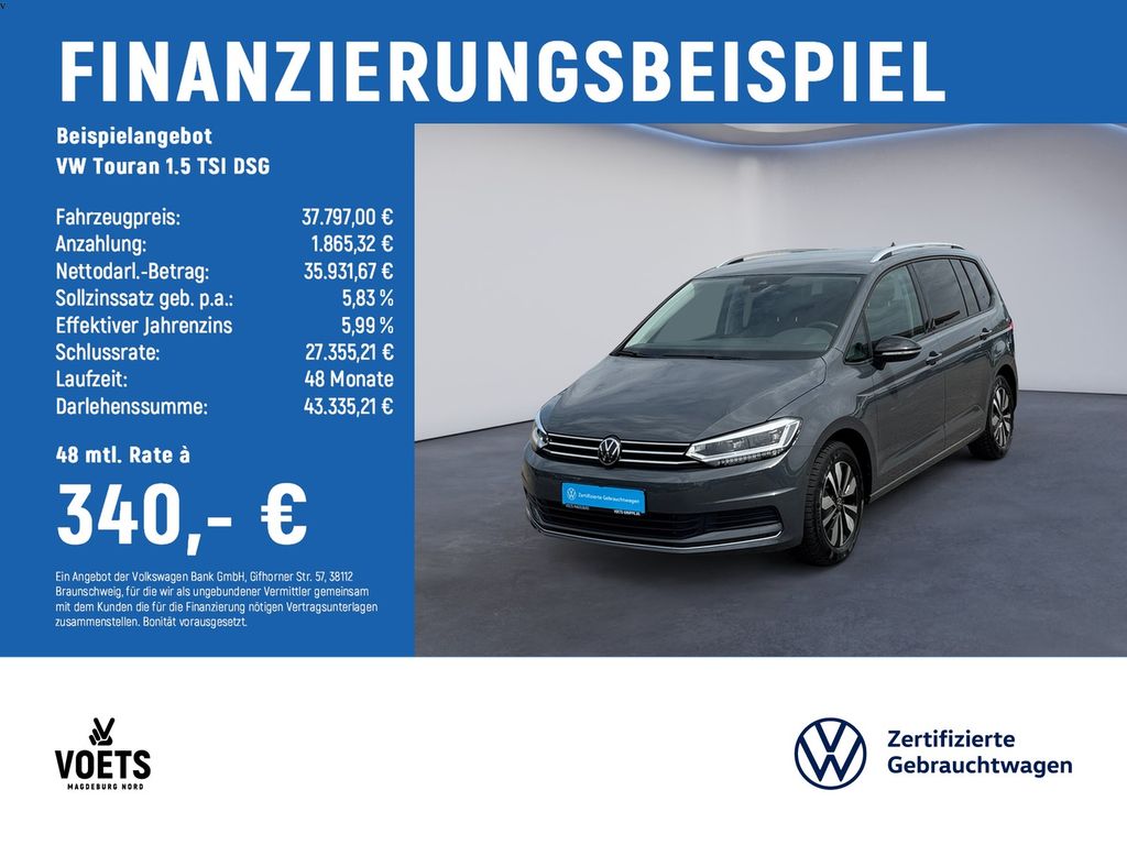 Bild des Angebotes Volkswagen Touran 1.5 TSI DSG Comfortline IQ-LIGHT+AHK+NAVI