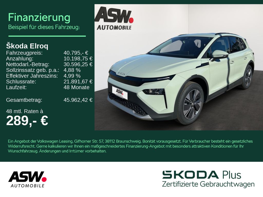 Bild des Angebotes Skoda Elroq 60 204PS ACC Kamera PDC KESSY NAVI SHZ