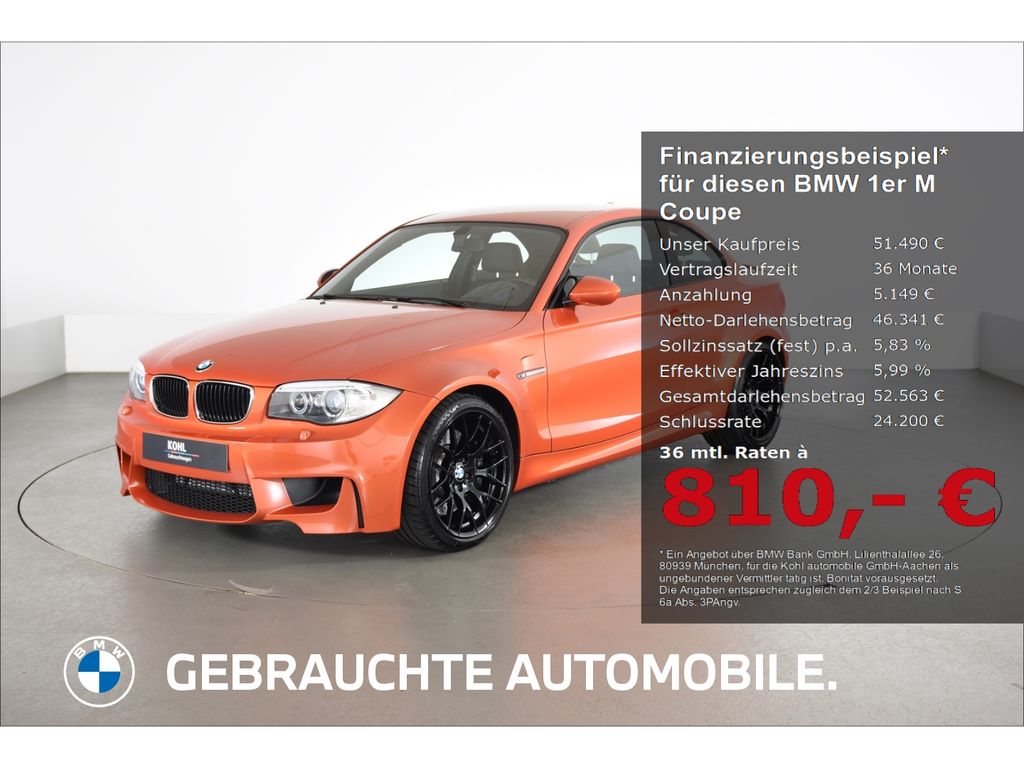BMW 1er M Coupe Sportsitze M-Technik Fahrwerk Schalt