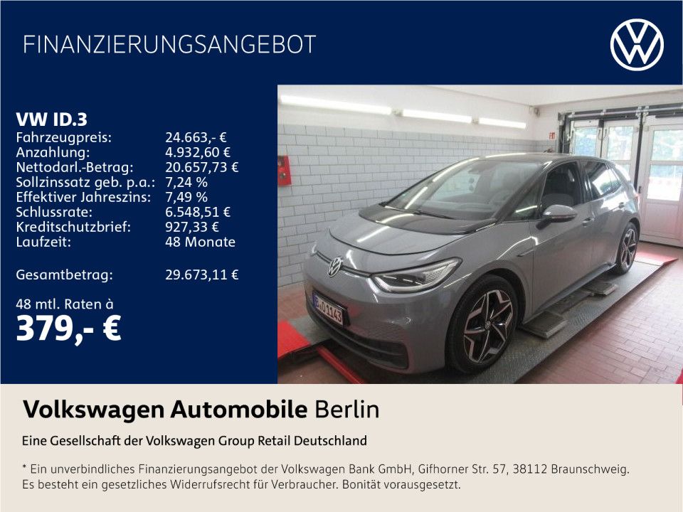Bild des Angebotes Volkswagen ID.3 Pro S Tour 150/77 Wärmepumpe Navi Matrix
