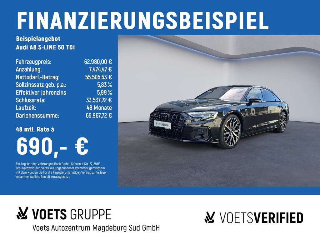 Bild des Angebotes Audi A8 S-LINE 50 TDI  MATRIX+AHK+ALLRADL+PANO+STANDH
