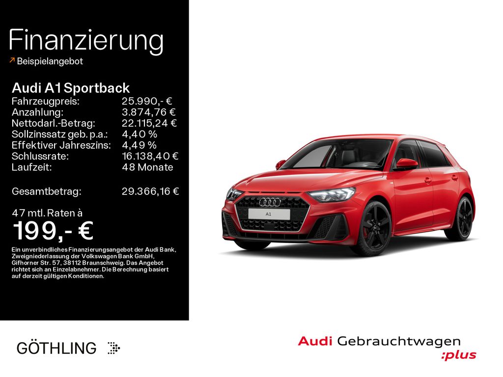 Bild des Angebotes Audi A1 Sportback 30 TFSI S line LED*Sound*Virtual*EP