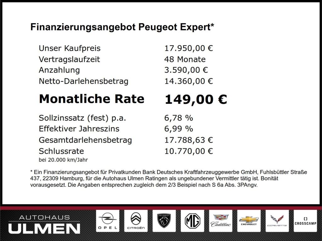 Bild des Angebotes Peugeot Expert Traveller Allure L2 2.0 BlueHDi 7-Sitzer
