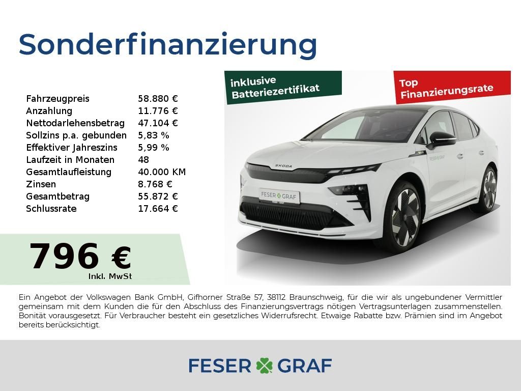 Bild des Angebotes Skoda Enyaq Coupé RS 84 kWh AHK LED Wärmepumpe TravelA