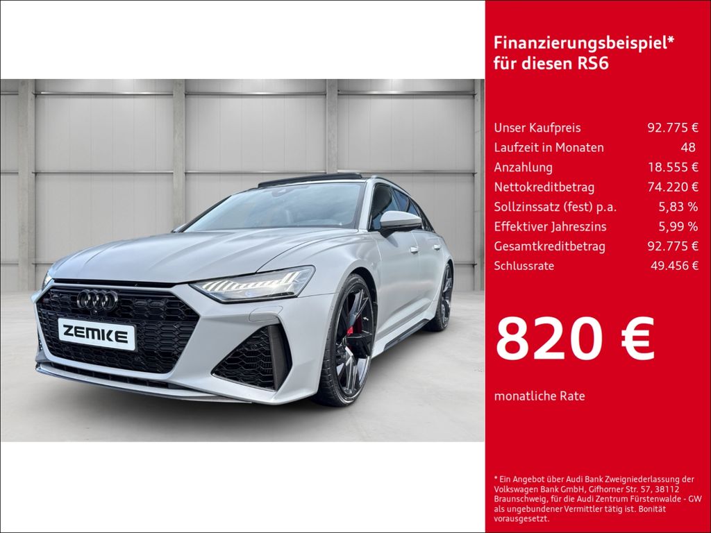 Bild des Angebotes Audi RS6 Avant 4.0 TFSI quattro Luftfederung AD Nivea