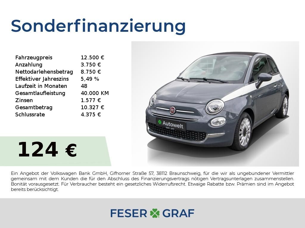 Bild des Angebotes Fiat 500 0.9 TwinAir Lounge Apple Car Play / Tempomat