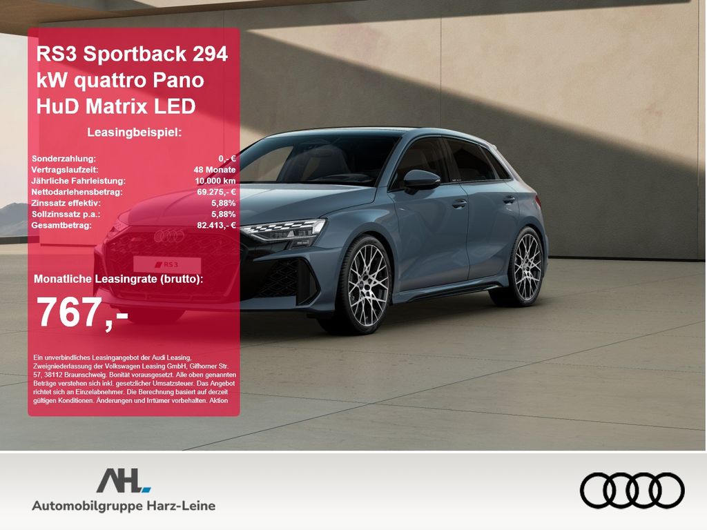 Bild des Angebotes Audi RS3 Sportback 294 kW quattro Pano HuD Matrix LED