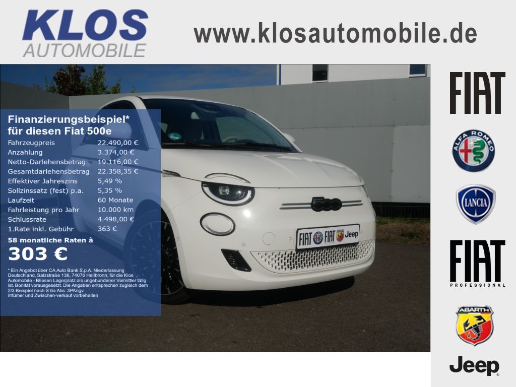 Bild des Angebotes Fiat 500e BY BOCELLI AT 42 Kwh 118PS LED NAVI WINTER