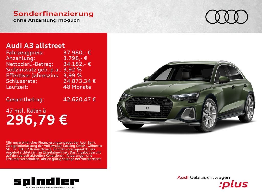 Bild des Angebotes Audi A3 allstreet TFSIe S-tronic / Sonos, AHK, LED