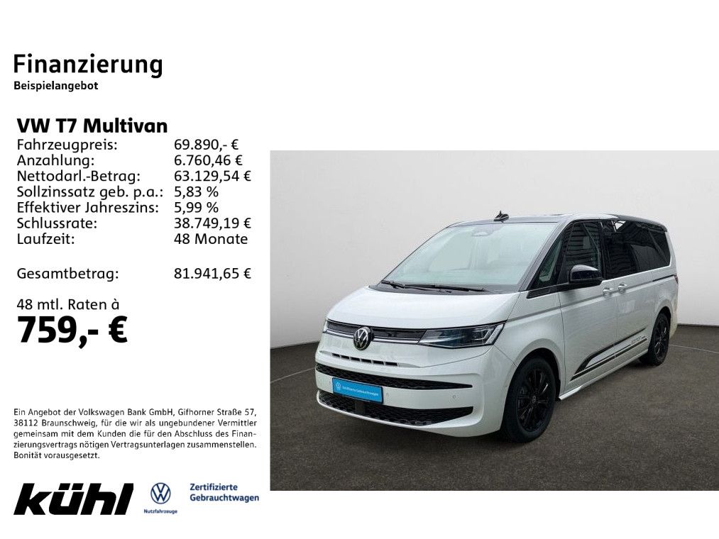 Bild des Angebotes Volkswagen T7 Multivan 1.5 TSI eHybrid DSG 4M 7.S Edition N