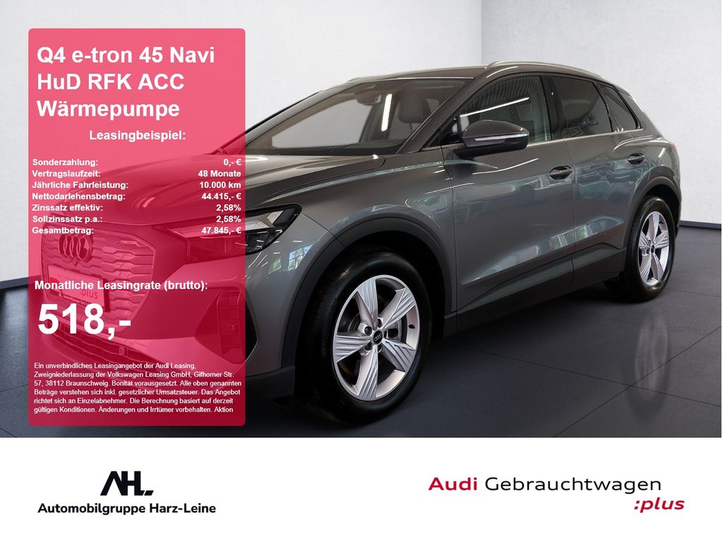 Bild des Angebotes Audi Q4 e-tron 45 Navi HuD RFK ACC Wärmepumpe ACC AUT