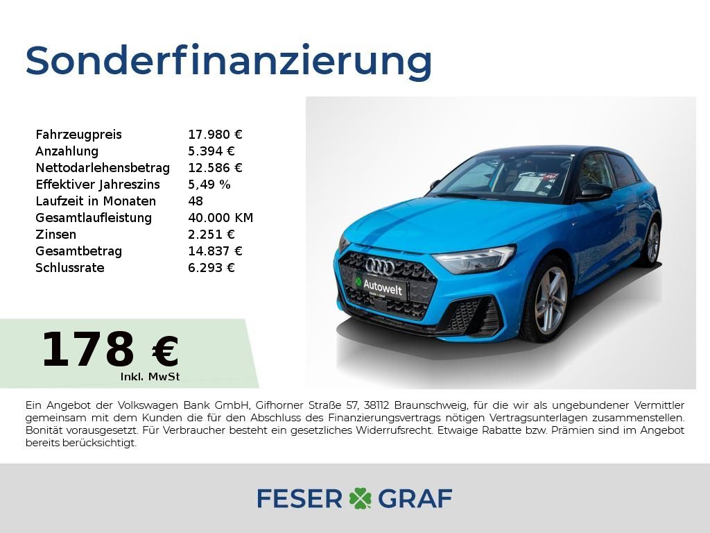 Bild des Angebotes Audi A1 Sportback 30 TFSI S line S tronic LED Sitzhei