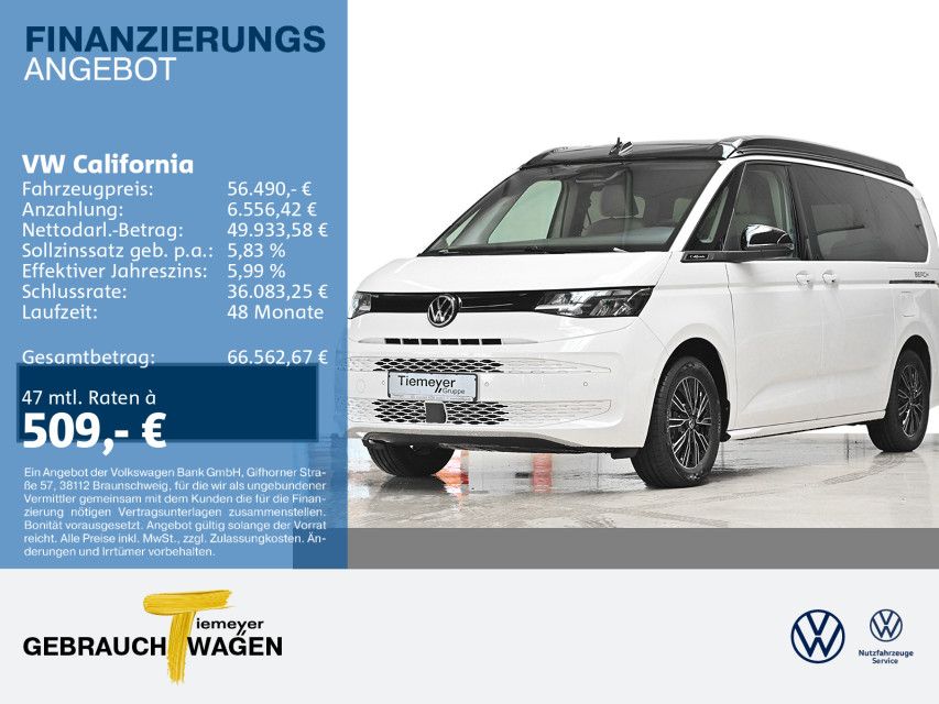 Bild des Angebotes Volkswagen T7 California 2.0 TDI DSG Beach LED Parkpaket LM