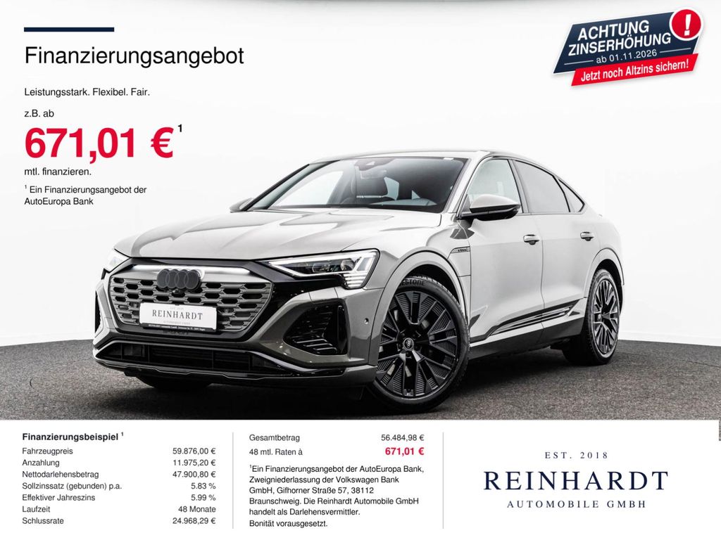 Audi Q8 E-TRON SPORTBACK 55 2x S LINE BLACK/MTRIX/ACC