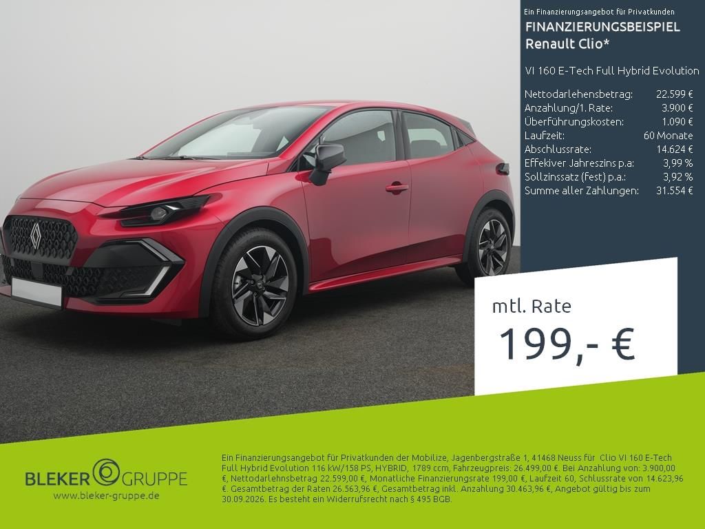 Bild des Angebotes Renault Clio VI 160 E-Tech Full Hybrid Evolution