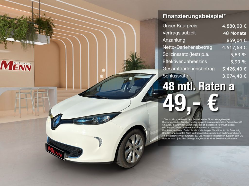 Bild des Angebotes Renault ZOE 22kWh Intens mit Batteriemiete Klima PDC NAV