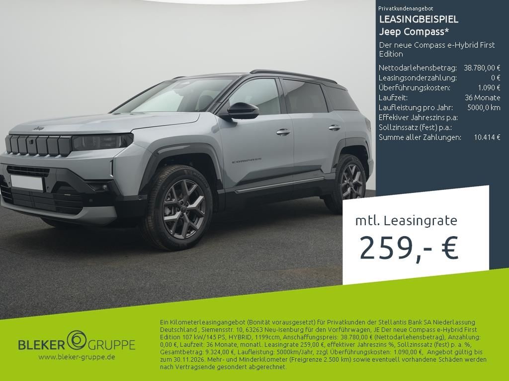 Bild des Angebotes Jeep Compass Der neue Compass e-Hybrid First Edition