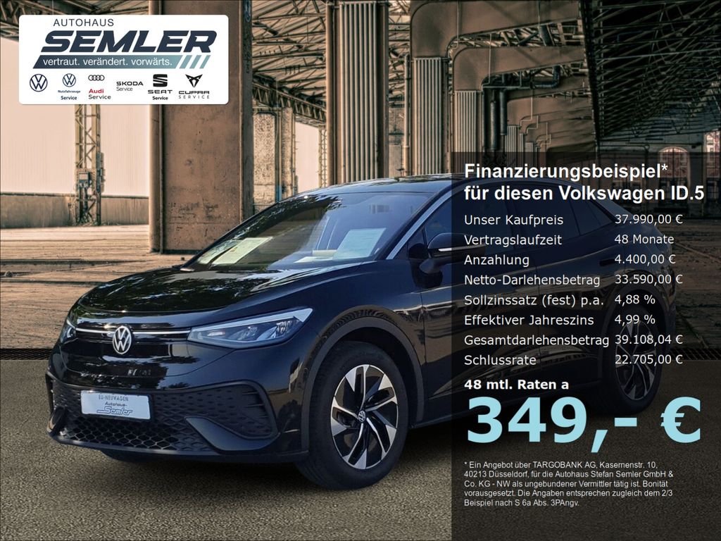Volkswagen ID.5 Pure 52kWh NAVI R-KAM WP APP ACC SHZ