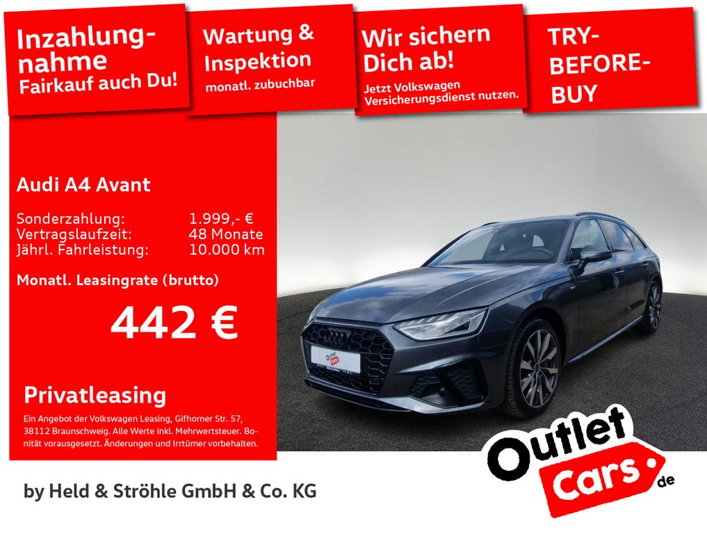 Bild des Angebotes Audi A4 Avant 40 TDI S-Line BLACK HuD PANO STANDH 360