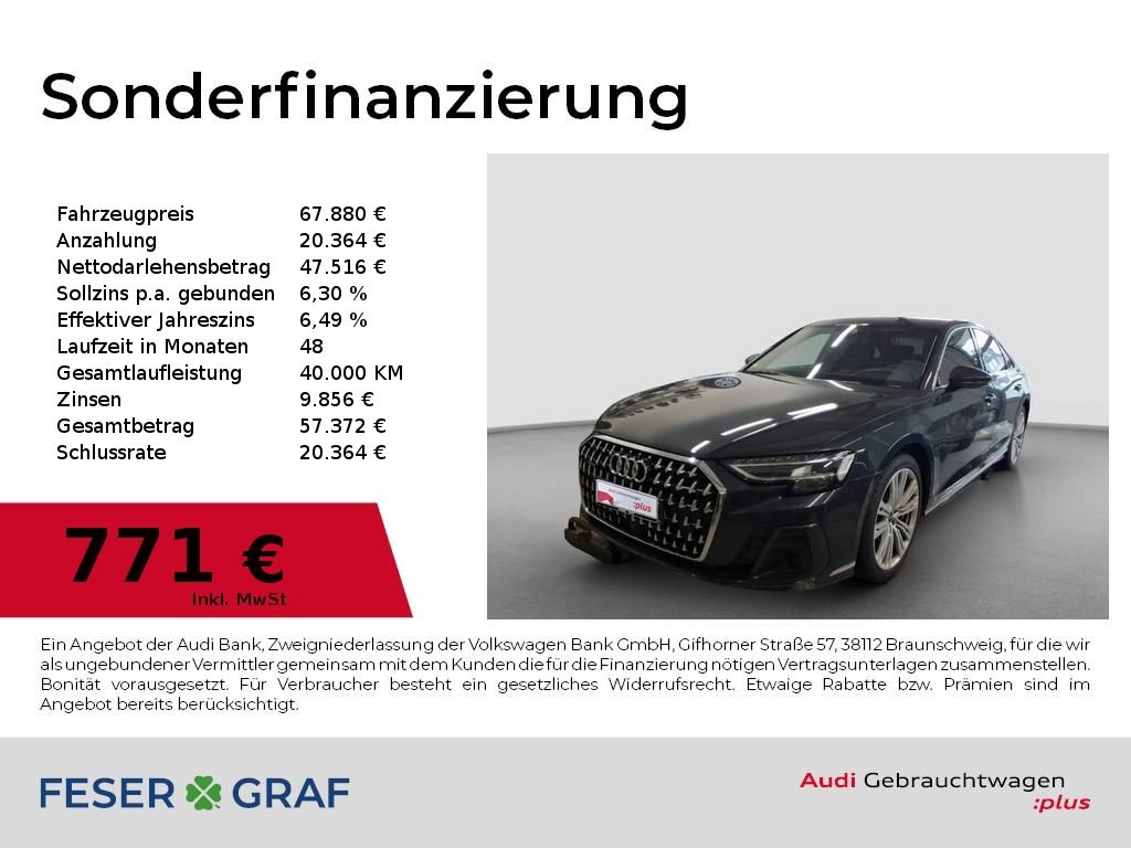 Bild des Angebotes Audi A8 60 TFSIe qu HUD,HDMatrix,Leder,B&O,Sitzbel,Ka