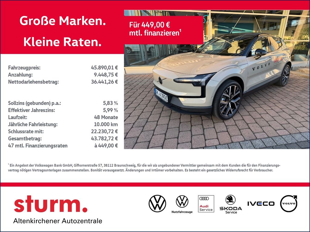 Bild des Angebotes Volvo EX30 Ultra 2WD Extendend Range *Pano, 360°*