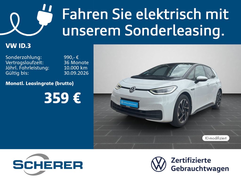 Bild des Angebotes Volkswagen ID.3 PRO PERFORMANCE IQ.LIGHT NAVI REAR VIEW SHZ