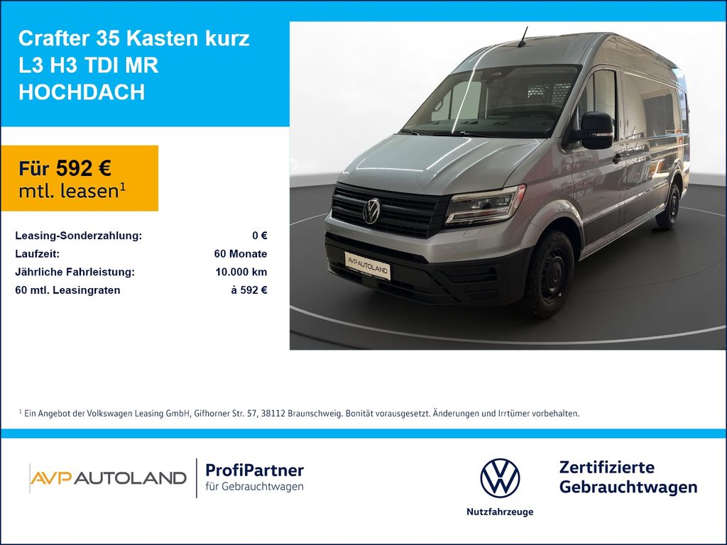 Bild des Angebotes Volkswagen Crafter 35 Kasten kurz L3 H3 TDI MR HOCHDACH